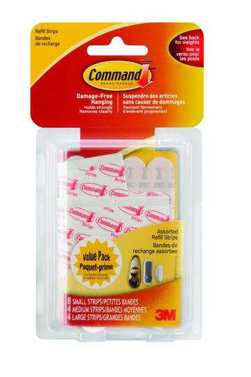 3m Command Refill Strips White